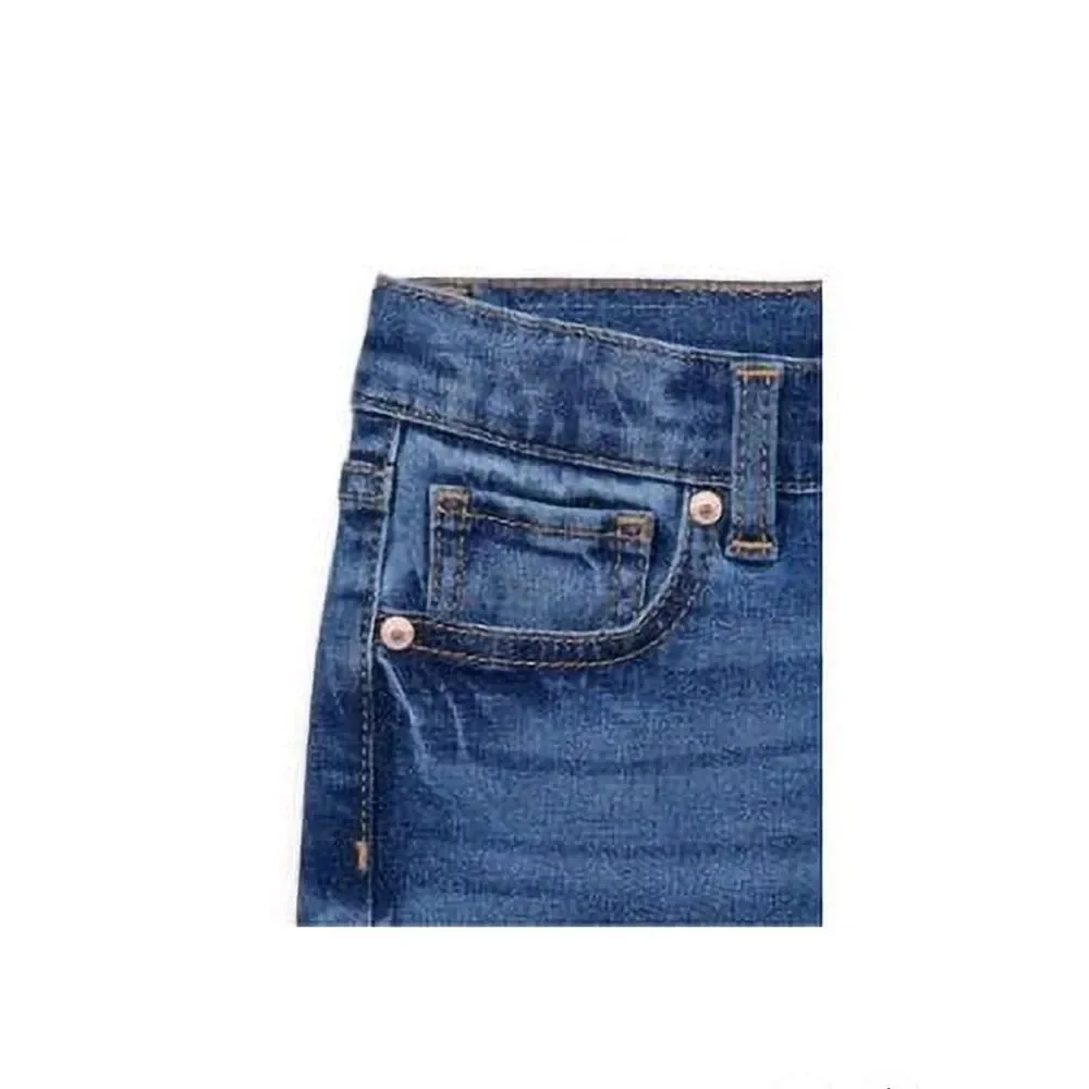 Jordache Girls High Rise Baggy Straight Jean, Size 16 Stretch Medium Enzyme